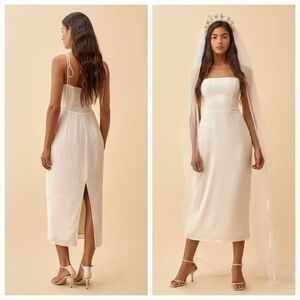 Reformation Savona Dress in Ivory size 0 NWT